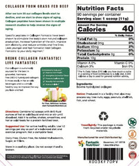 Close-up of Fantastic Nutrition label underlines non-GMO, gluten-free ingredients for trusted sourcing.