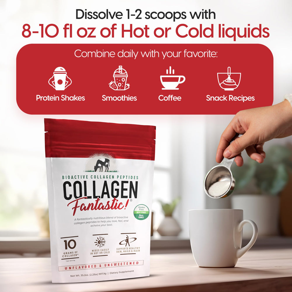 Baking with unflavored collagen powder from Fantastic Nutrition adds protein without changing flavor.