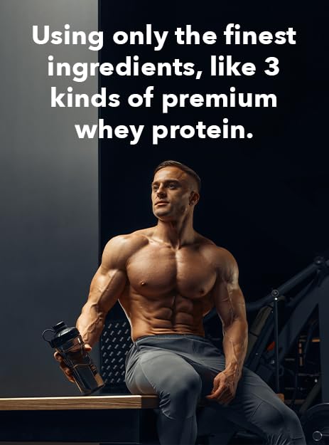 Fantastic Nutrition whey powder pouring into a glass for a smooth shake