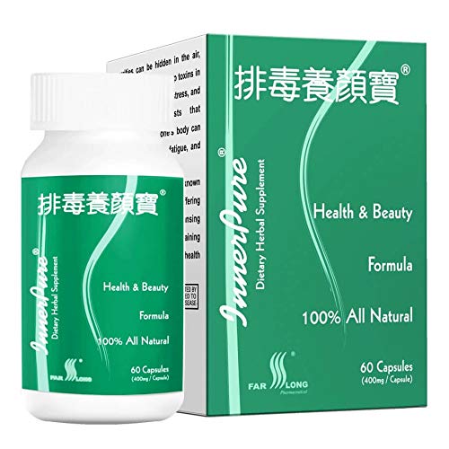 FAR LONG InnerPure bottle and label, showcasing a natural digestive support blend.
