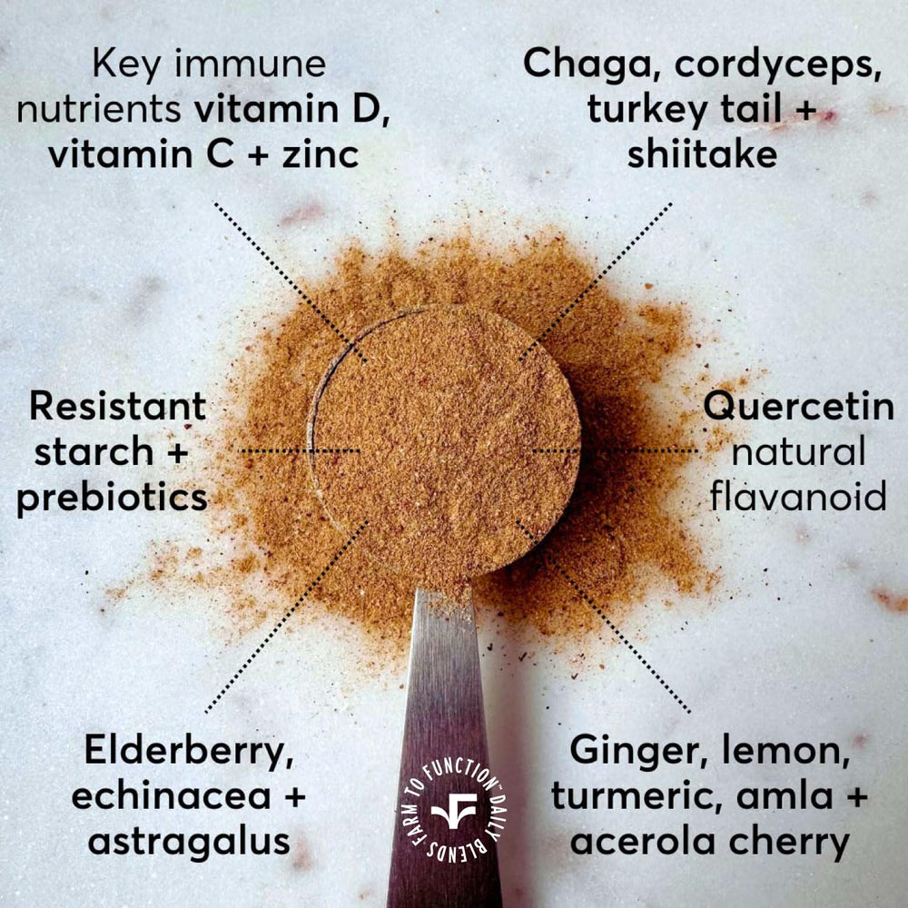 Farmana Immune Drink serving cup idea for easy daily use.