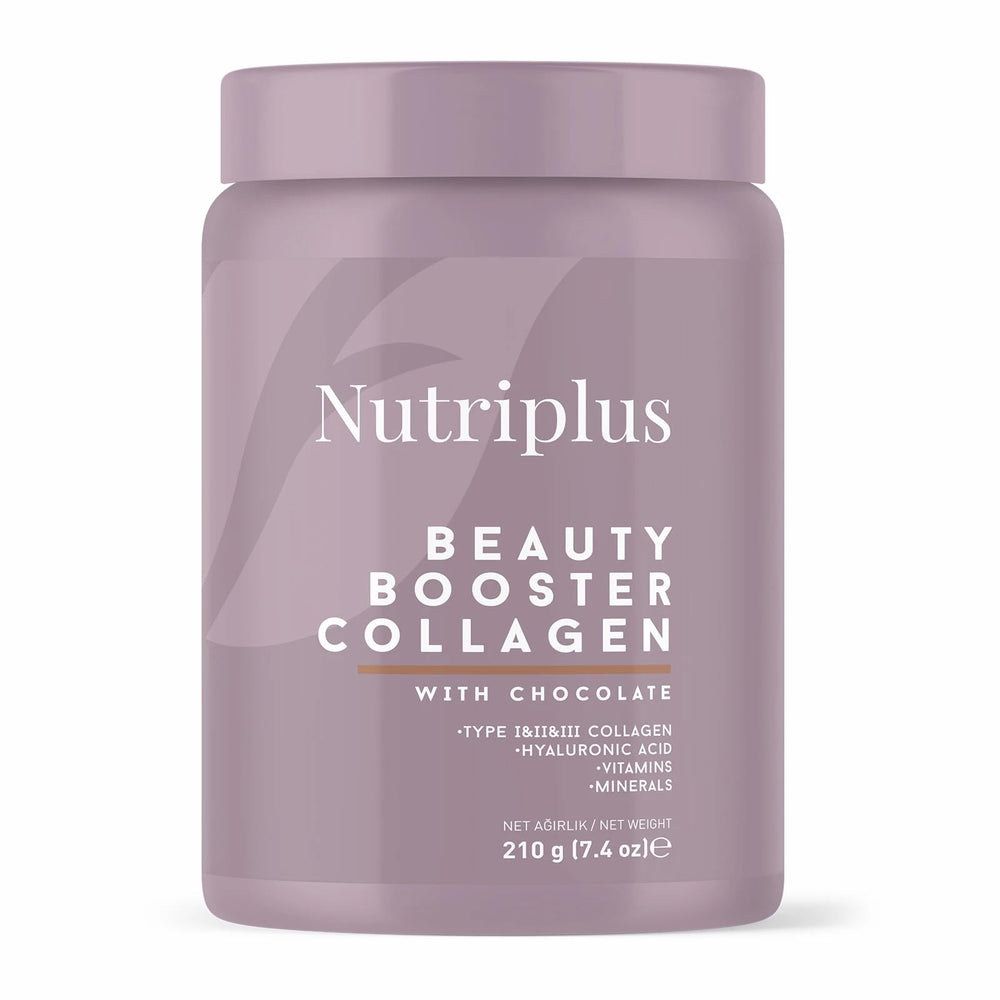 Farmasi Nutriplus Beauty Booster collagen chocolate jar supports skin and hair health