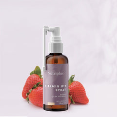 FARMASi Nutriplus spray action showing direct mouth delivery for quick absorption