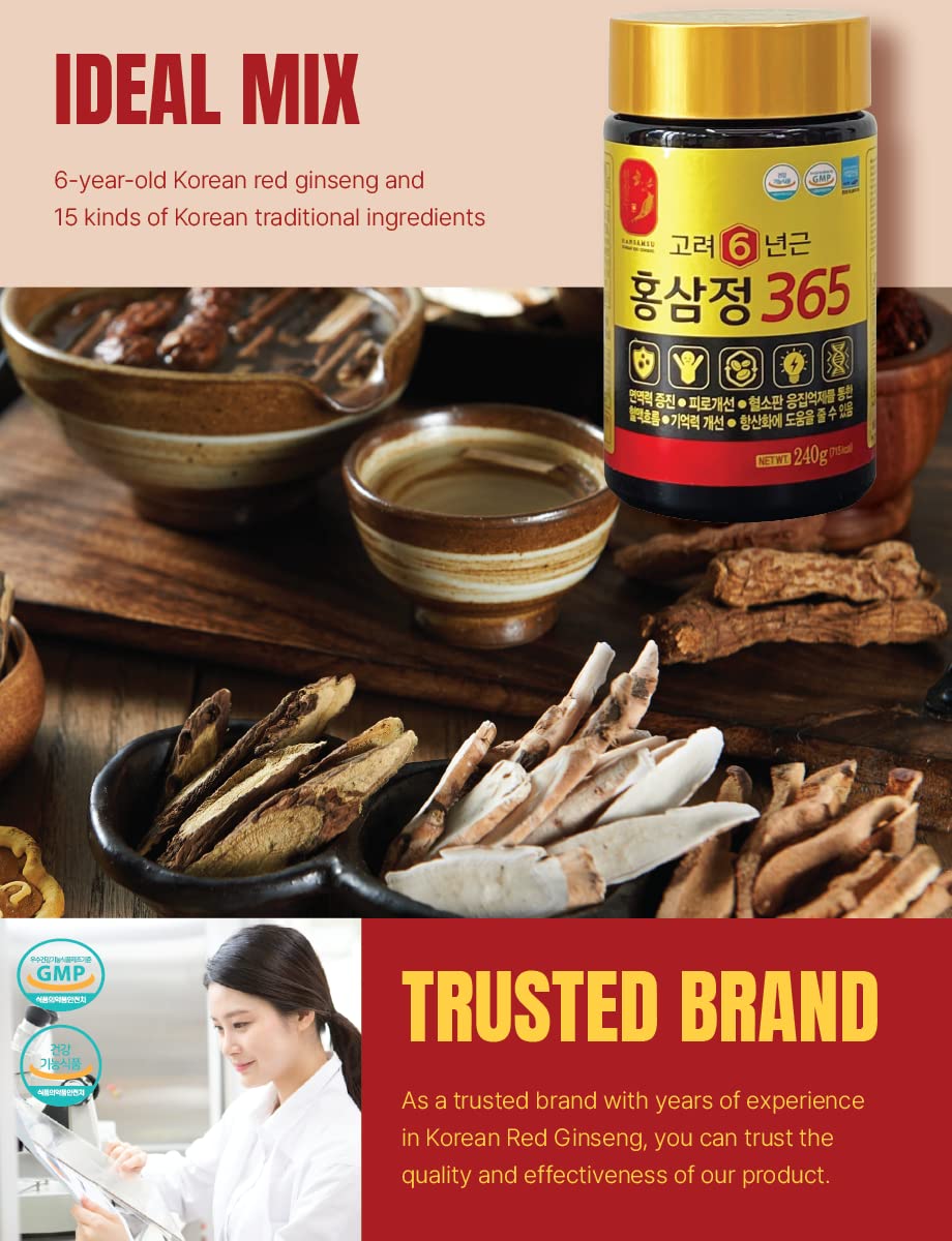 Fresh red ginseng roots used in FARMER QUEEN HongSamJeong blend.