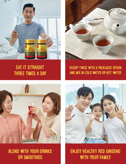 Serving glass with FARMER QUEEN extract suggests easy daily routine.