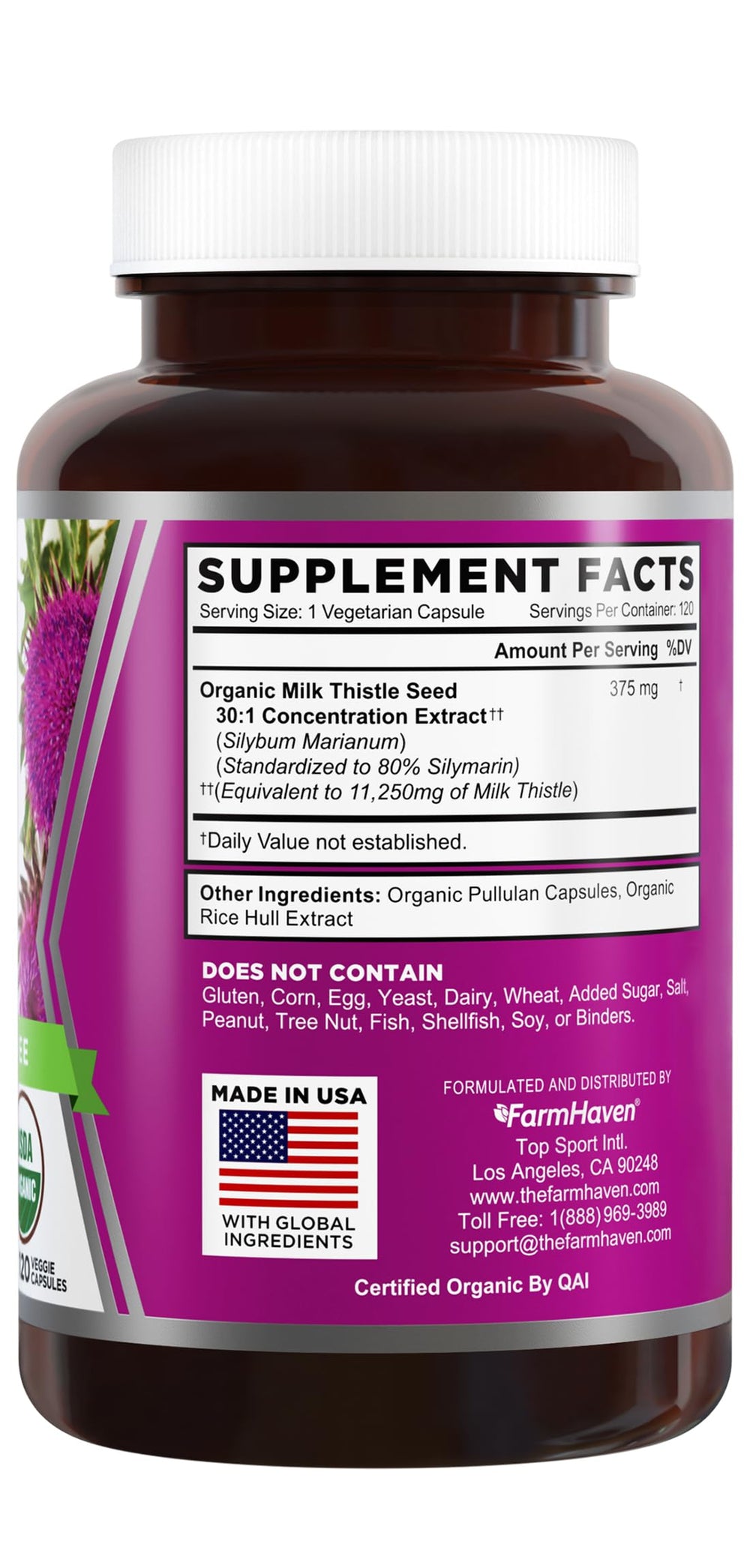 Milk thistle seed extract 80% silymarin close-up highlighting potent quality.