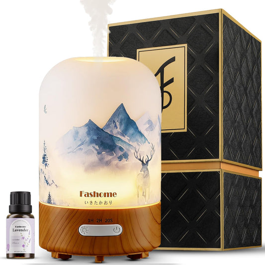 Fashome diffuser hand-blown glass with 100ml capacity for steady aroma.