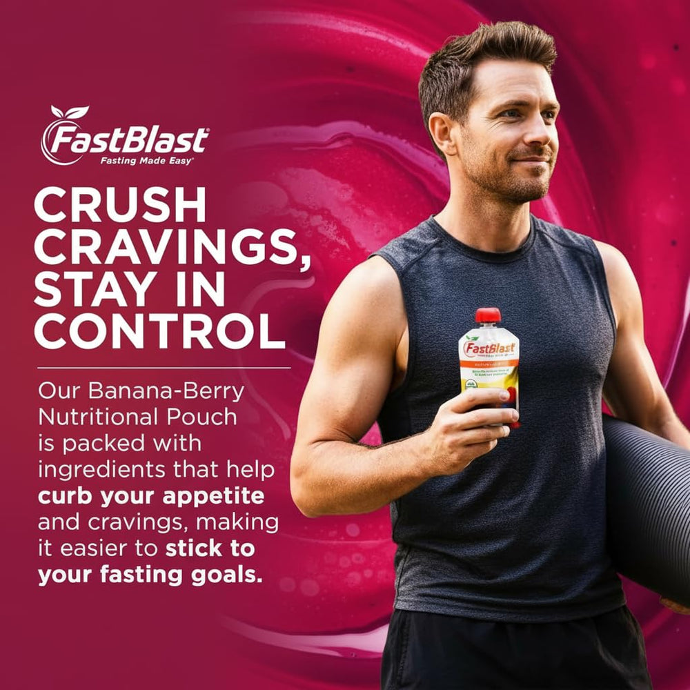 FastBlast fruit squeeze ready-to-pour, ideal for quick breakfast or post-workout fuel.