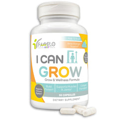 Fawelo I Can Grow Day-Time bottle closed, ready for daily growth support for kids.