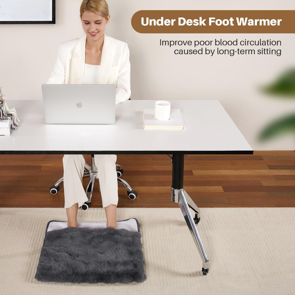 Faykoncen foot warmer with quick heating and three settings.