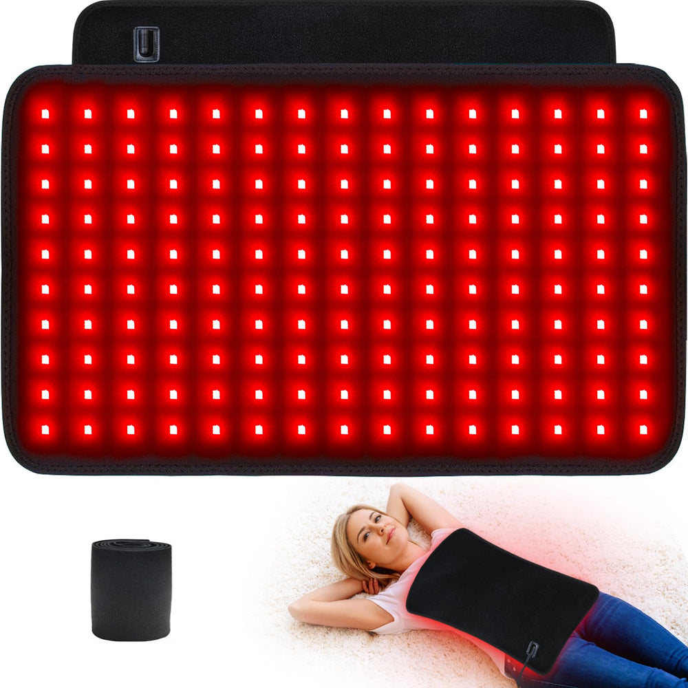 Feangli red light therapy pad covering back and shoulders for potential relief