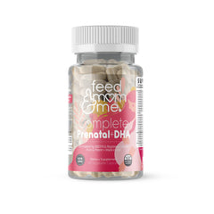 Feed Mom & Me Prenatal DHA bottle front, easy daily use for moms.