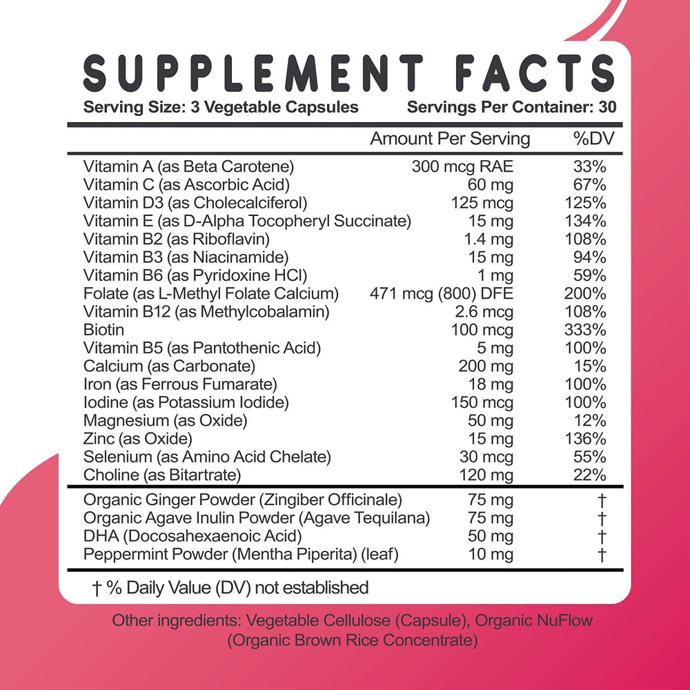 Feed Mom & Me Prenatal DHA pill closeup, smooth coated tablet.
