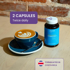 Feel Good Pharma Digestive Enzymes bottle with USA-made badge