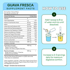 Feel Goods Hydration Hero ingredient list features coconut water and vitamins.