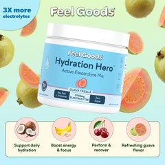 Feel Goods Hydration Hero scoop pack ideal for quick electrolyte replenishment.
