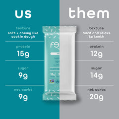 FEEL Calm bar front shows branding and the bar presentation.