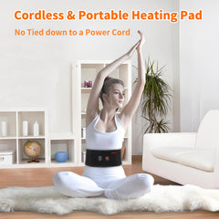 FEETMOR cordless heating pad in use provides warmth during activities