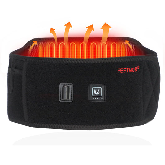 FEETMOR heated waist belt front view, portable warmth for everyday comfort.