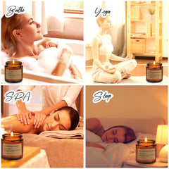 Feibao Eucalyptus Mint amber jar candle spa-like calm
