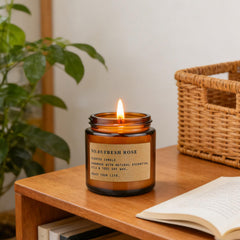 Feibao Patchouli and Amber amber jar candle for cozy evenings