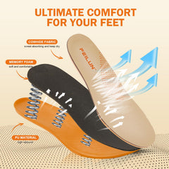 FEILUN memory foam cushioning for reduced impact during running and walking.