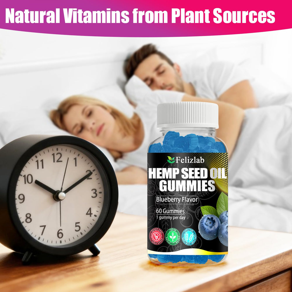 Felizlab hemp gummies blue berry flavor packaging for fresh taste