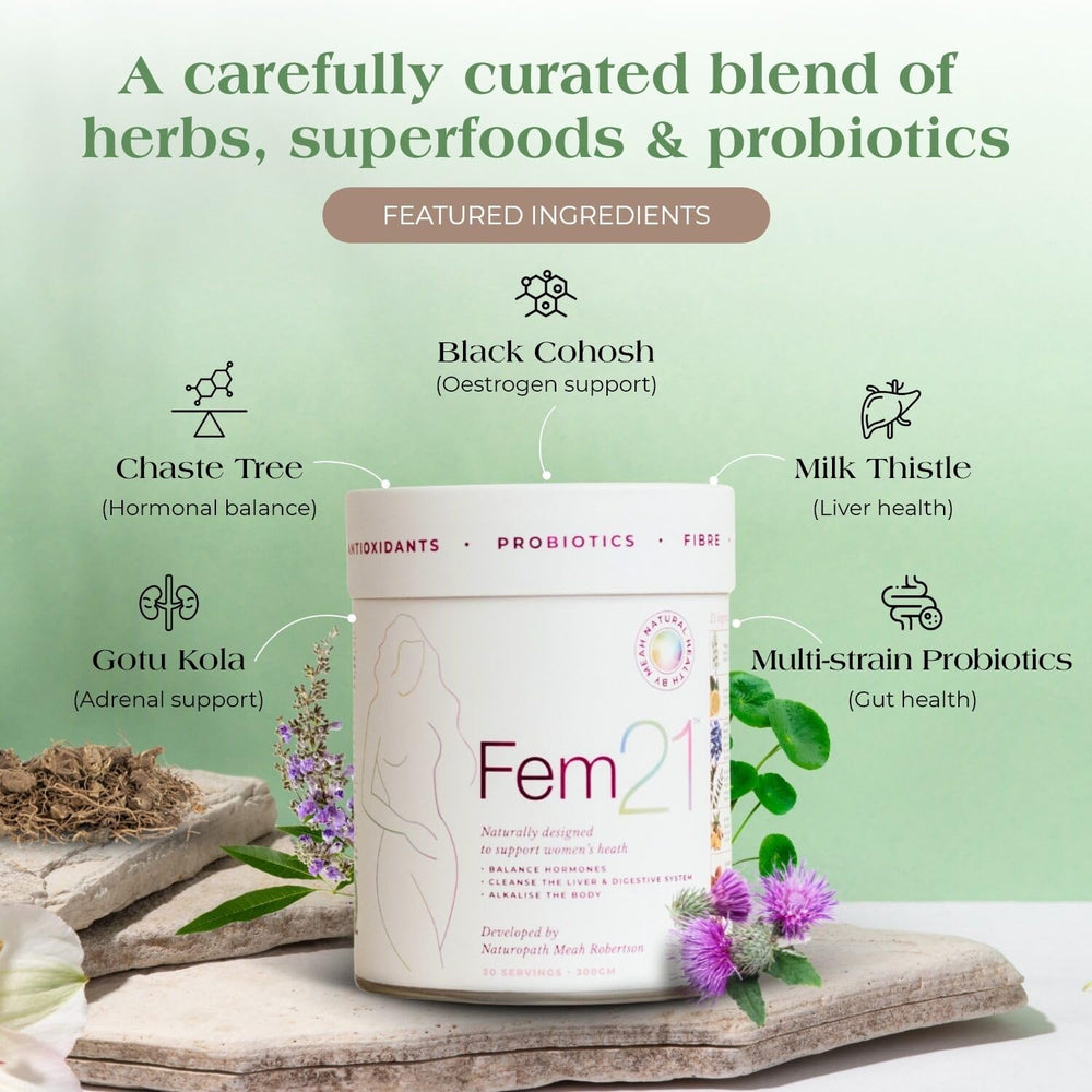 Fem21 glow focused blend image for radiant skin and vitality