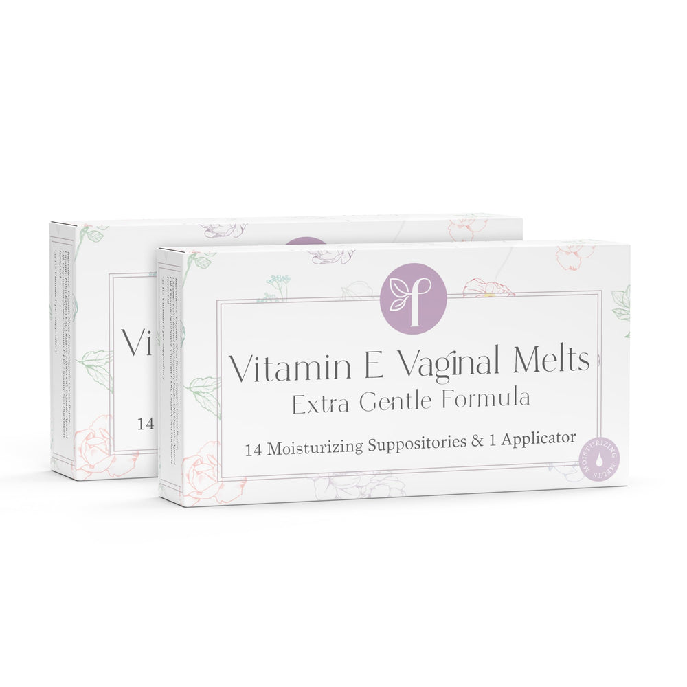 Femallay organic vitamin E melts in a 14-count box for daily hydration