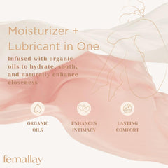 Femallay applicator with vanilla melts enables clean, targeted moisture