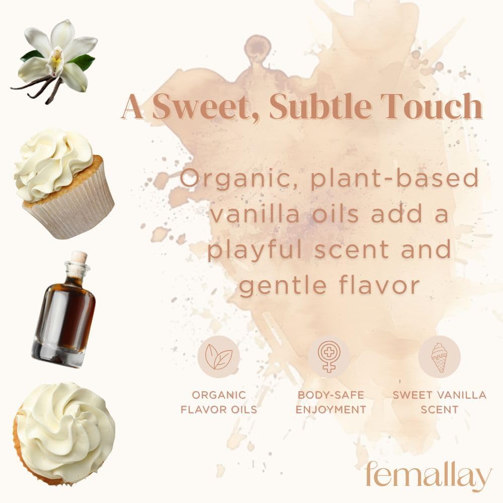 Femallay vanilla melts in hand reveal rich texture for comfortable application