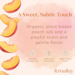 Femallay Sweetly Peach melts with applicator for clean, mess-free use