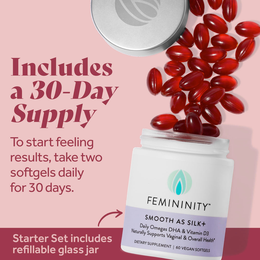 Femininity label packaging communicates purity and sustainability.