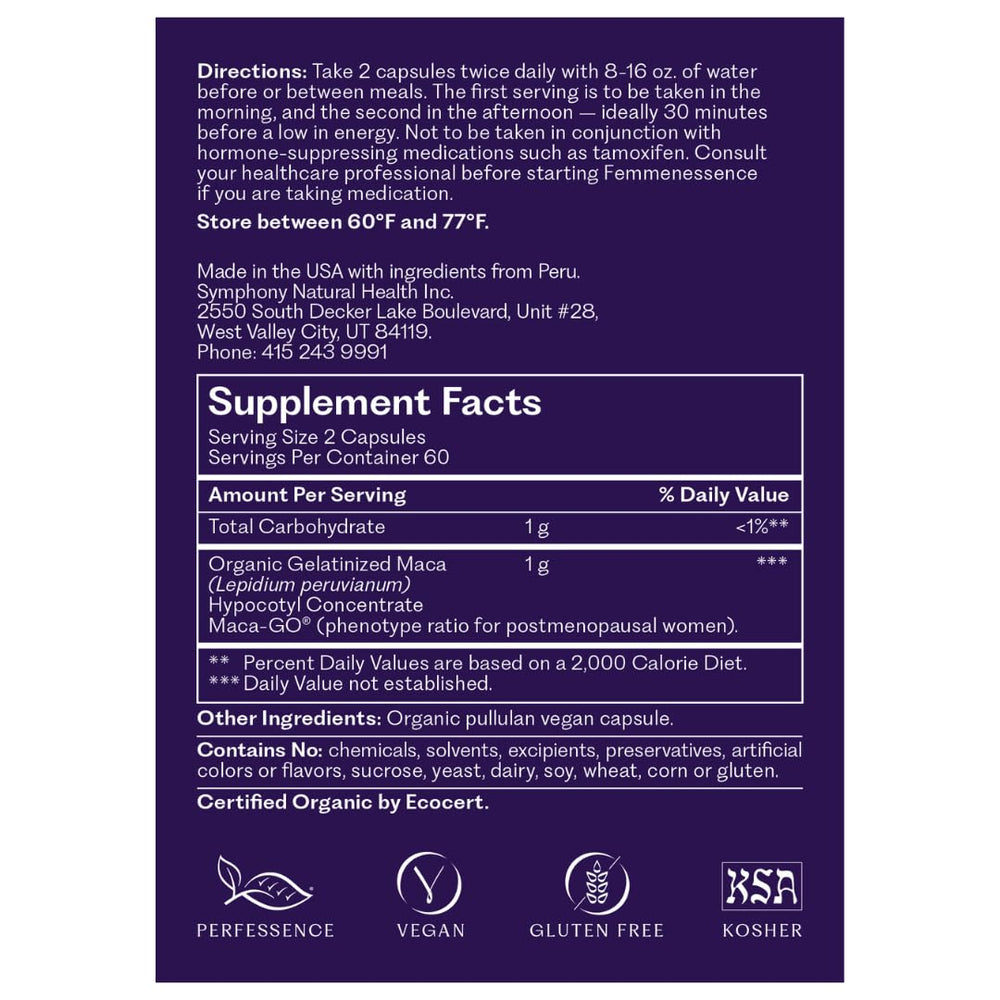 MacaPause bottle on table demonstrates convenient 60-day supply.