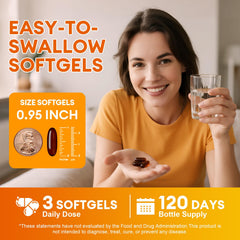 Illustration of 3-in-1 formula with pumpkin seed oil, saw palmetto, and vitamin E