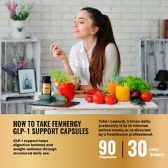 Inulin prebiotic in Femnergy GLP-1 Support to nourish the gut microbiome.