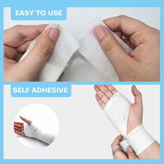 Fenhupe bandage wrap being torn by hand without scissors