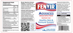 Close-up of FENVIR vegetarian gluten-free capsules highlighting clean ingredients.