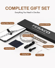 Feraco copper bracelet measures 22 cm length for versatile fit