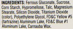 Fergon iron supplement label detail highlighting dosage information