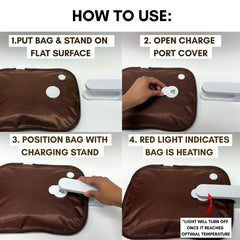 FERMALIFE rechargeable heat pad offers portable warmth for outdoor or indoor use.