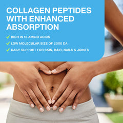 18 amino acids provide broad collagen nutrition for joints and skin.