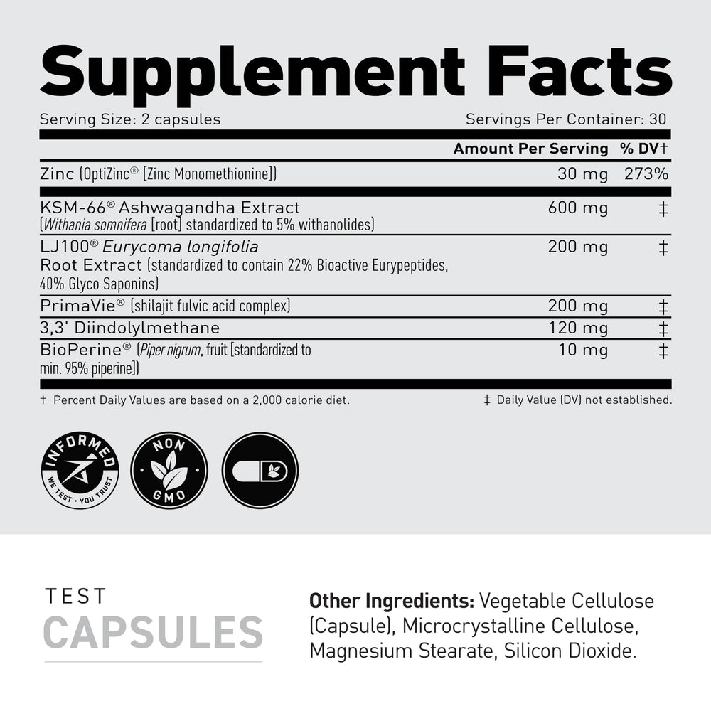 Graphic of LJ100 and KSM-66 illustrating ingredient transparency.