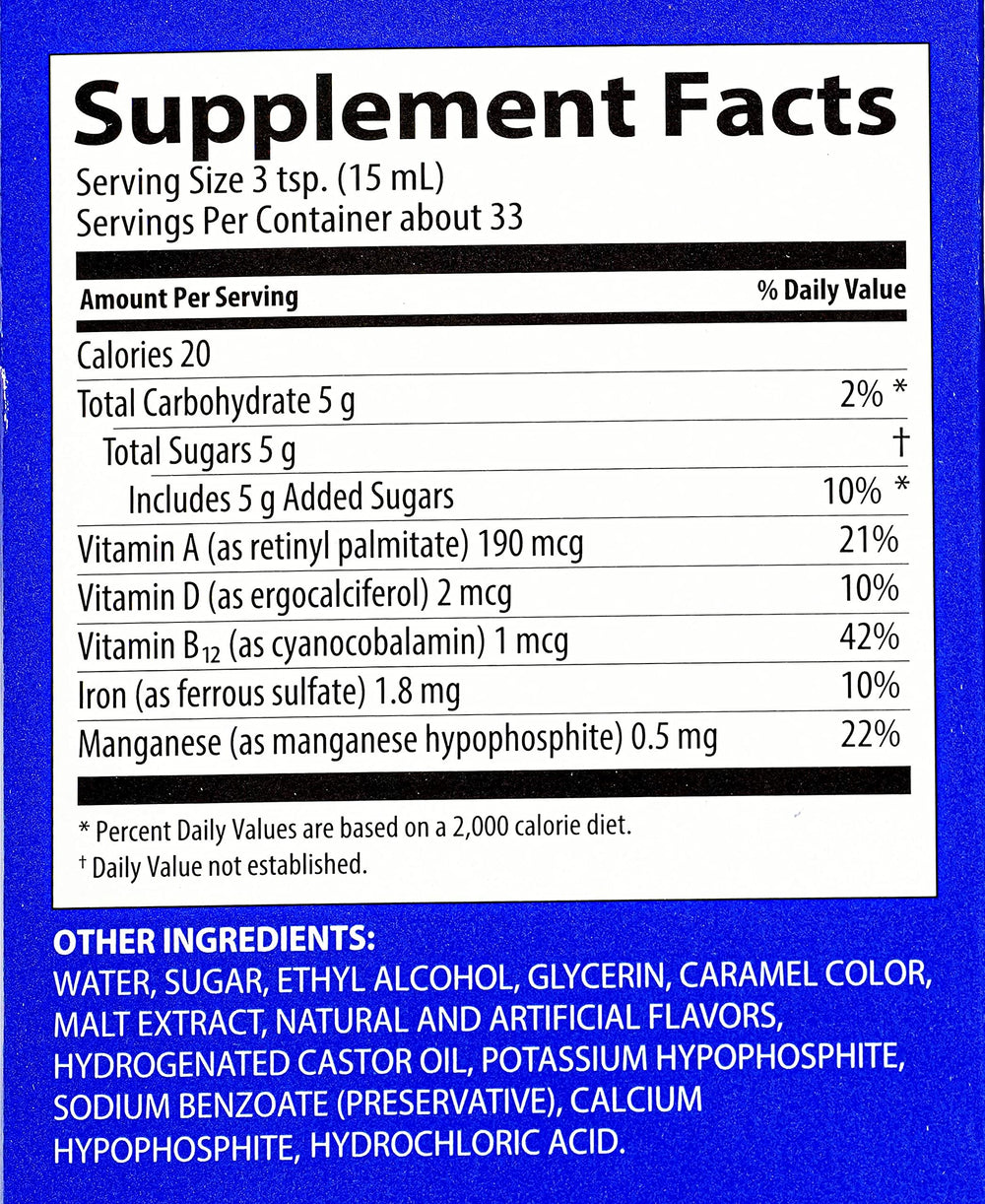 Ferrol Compound liquid visible in a glass, suggesting smooth daily use.