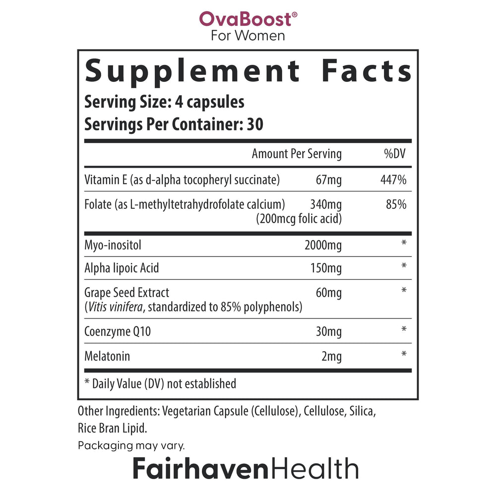 Fertilaid for Women capsules close-up with Vitex and Red Clover