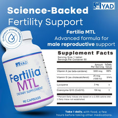 Fertilia YAD daily routine scene with supplements on table