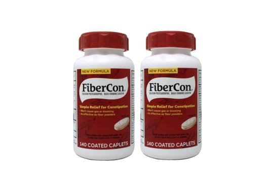 FiberCon regularity caplets in a 140-count pack 2 for daily support.