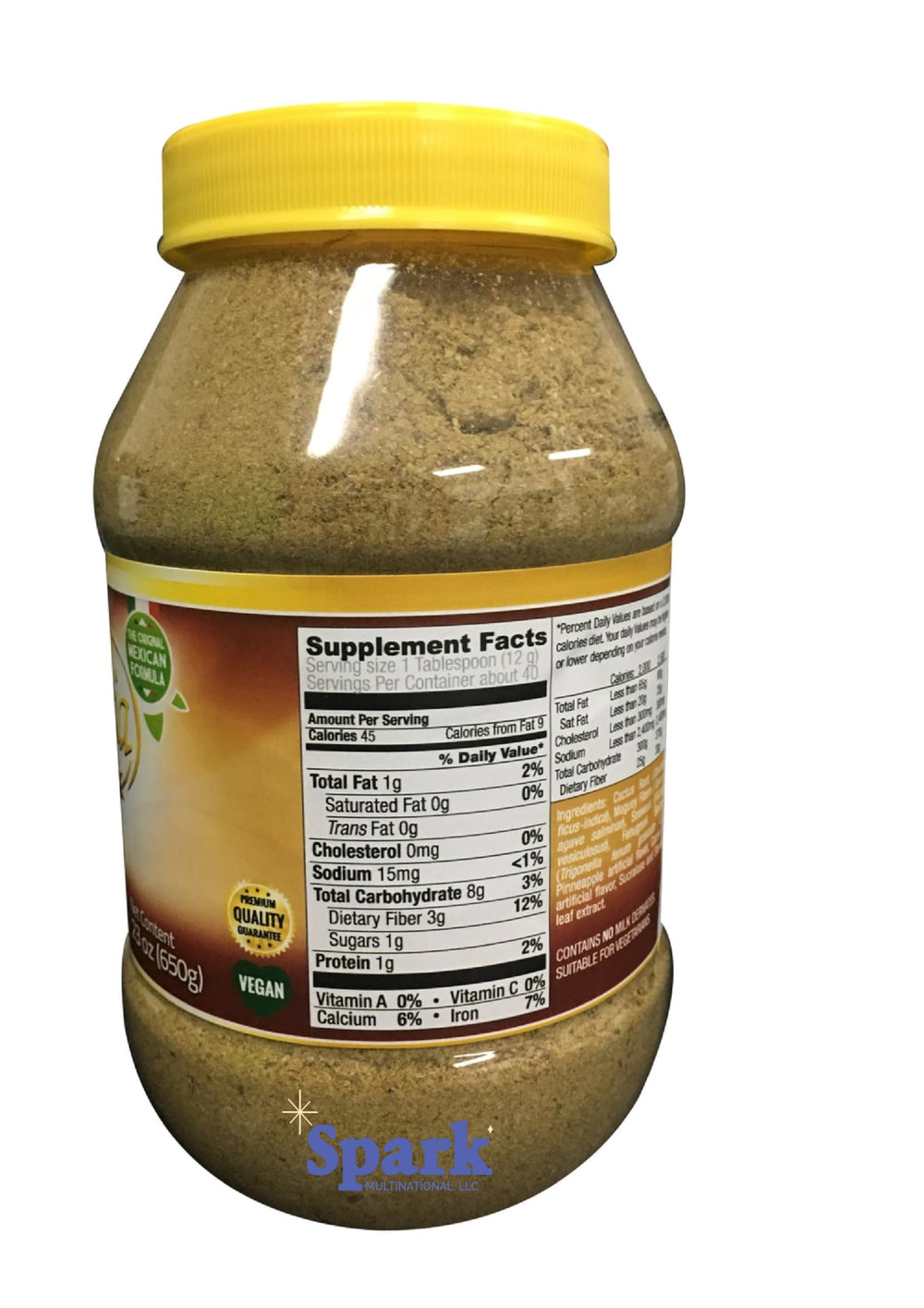 Fibra Kania Pineapple & Coconut mix dissolves easily in water for a smooth fiber drink.