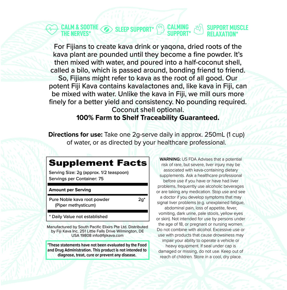 Close-up of FijiKava high kavalactone content signaling potent calm.
