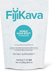 FijiKava instant kava powder tub front for natural relaxation